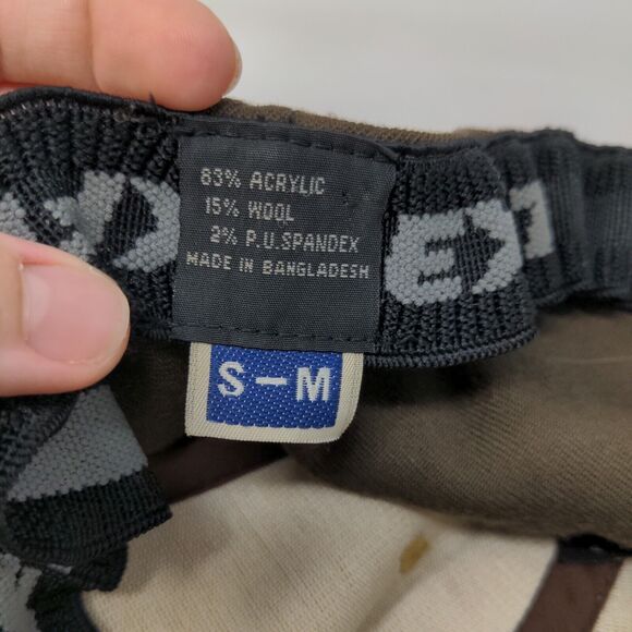 DC Shoes Fitted Hat Brown S-M Flexfit Embroidered Logo Colorblock 6 Panel - Picture 9 of 9